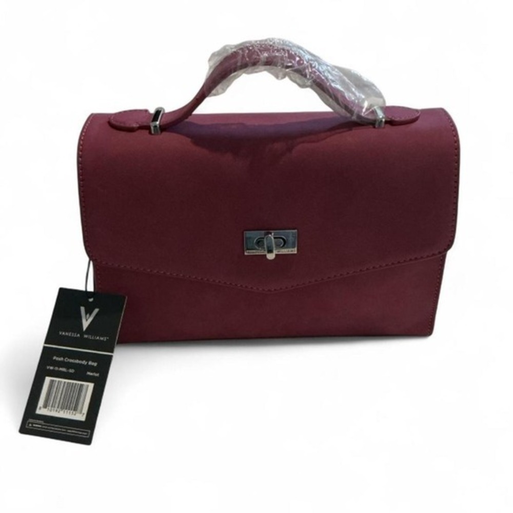Vanessa Williams Crossbody Bag Women OS Merlot NEW Posh Top Handle Satchel‎